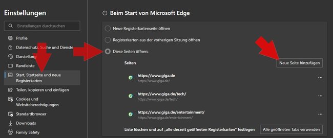 Microsoft Edge Startseite aendern