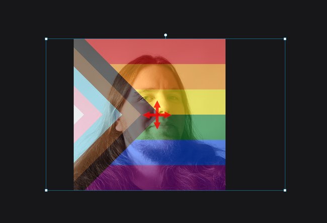 انتقال تصویر پروفایل رنگین کمان کامپیوتر