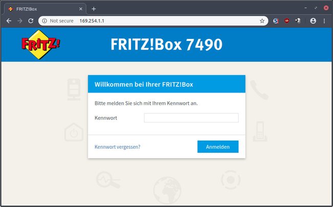 Über die Notfall-IP könnt ihr euch auch auf der Fritzbox einloggen. (Bildquelle: GIGA)