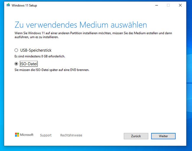 Das „Media Creation Tool“ erstellt einen Installationsdatenträger für Windows 11. Bildquelle: GIGA