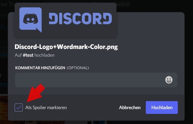 Discord Bilder Dateien als Spoiler markieren