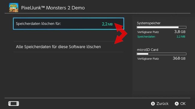 Nintendo Switch Speicherdaten löschen 2