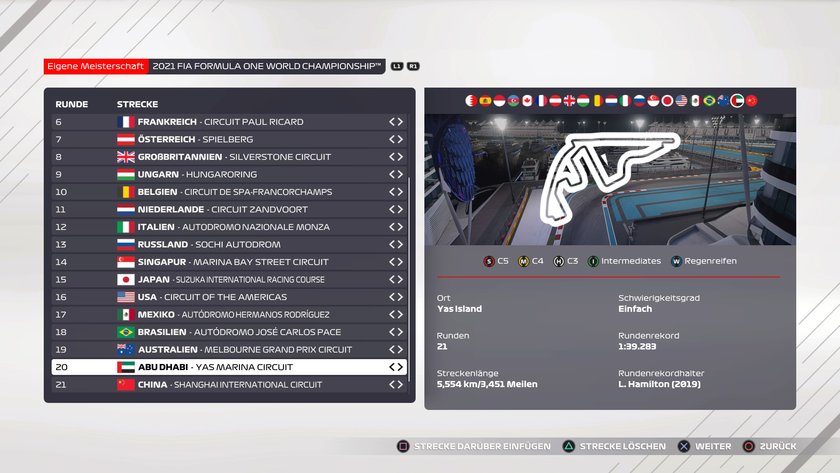 F1 2021: China-Setup