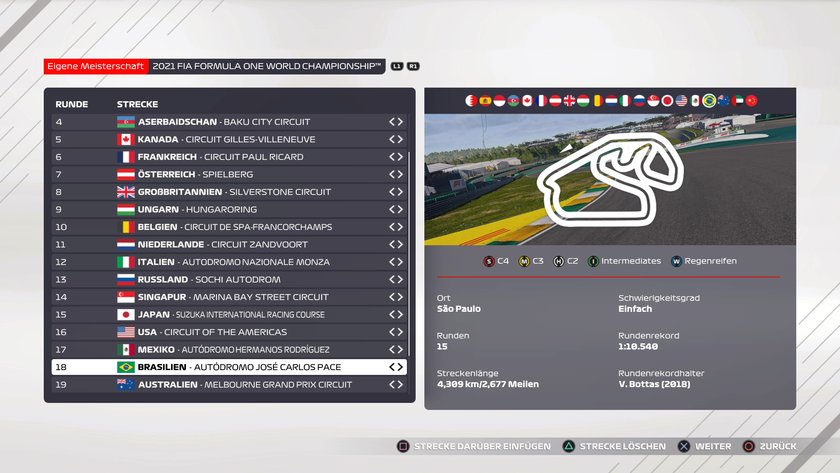 F1 2021: Brasilien-Setup