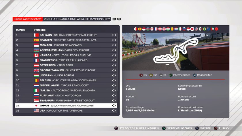 F1 2021: Japan-Setup