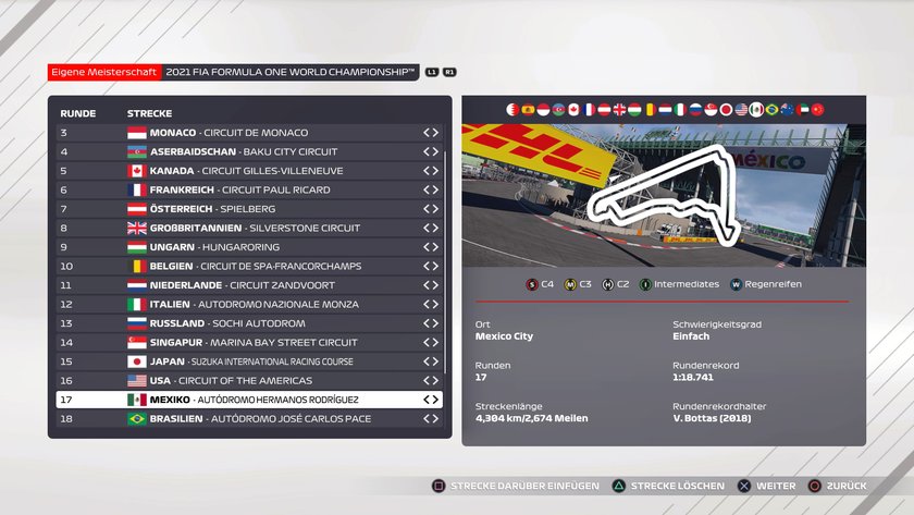 F1 2021: Mexico-Setup