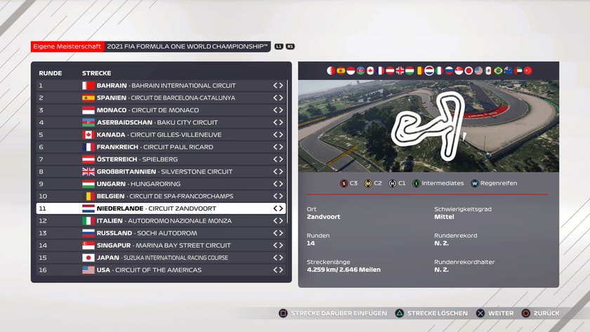 F1 2021: Niederlande-Setup