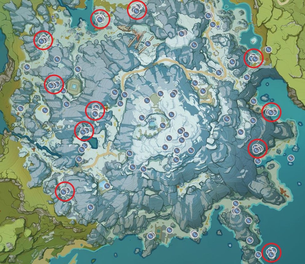 Genshin Impact Find Star Silver Ore all localities on the map ApkRig