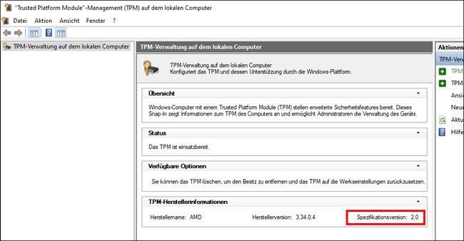 Hier ist TPM 2.0 eingebaut. (Bildquelle: GIGA)