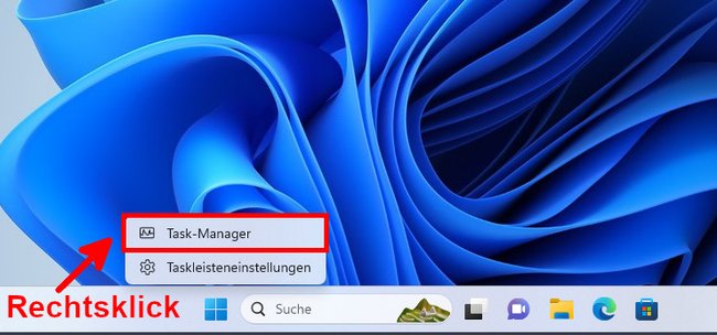 So öffnet ihr den Task-Manager in Windows 11 ganz schnell. Bildquelle: GIGA