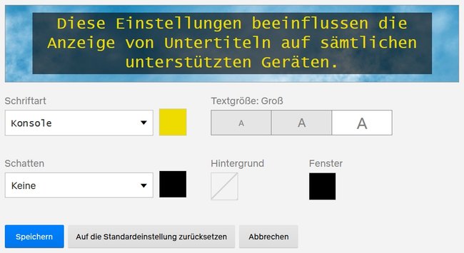 Netflix Untertitel Einstellungen