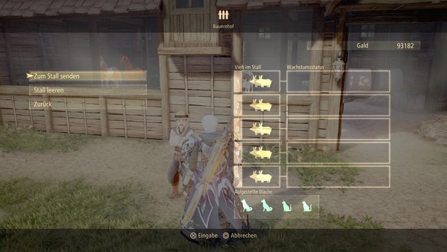 Züchtet Schweininchen für deren Fleisch auf eurem Bauernhof (Tales of Arise).