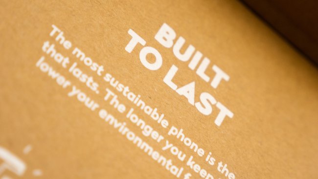 „Built to last.“ – Dank seiner modularen Bauweise ist das Fairphone 4 für lange Zeit nutzbar (Bildquelle: GIGA).