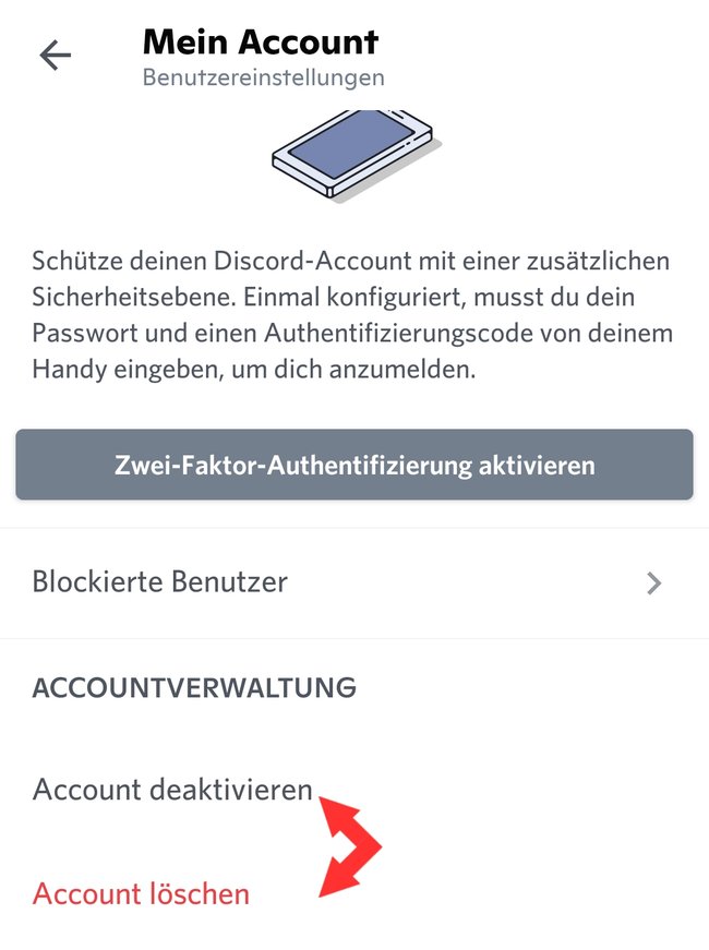 Discord Account loeschen deaktivieren App2