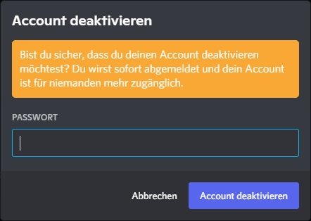 Discord Account loeschen deaktivieren PC2