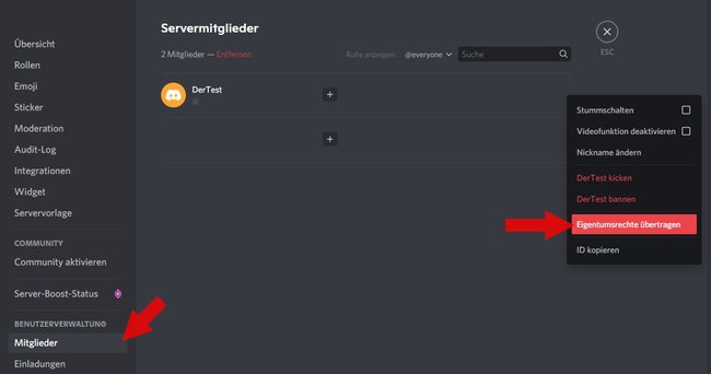 Discord-Server uebertragen PC