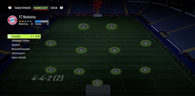 Die Formation 4 - 4 - 2 (2) in FIFA 22 eignet sich gegen eng verteidigende Mannschaften.