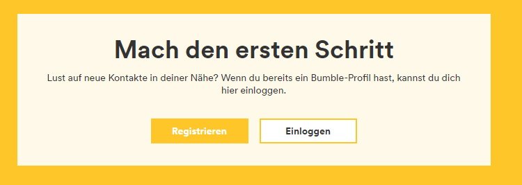 Bumble Web: Login am PC