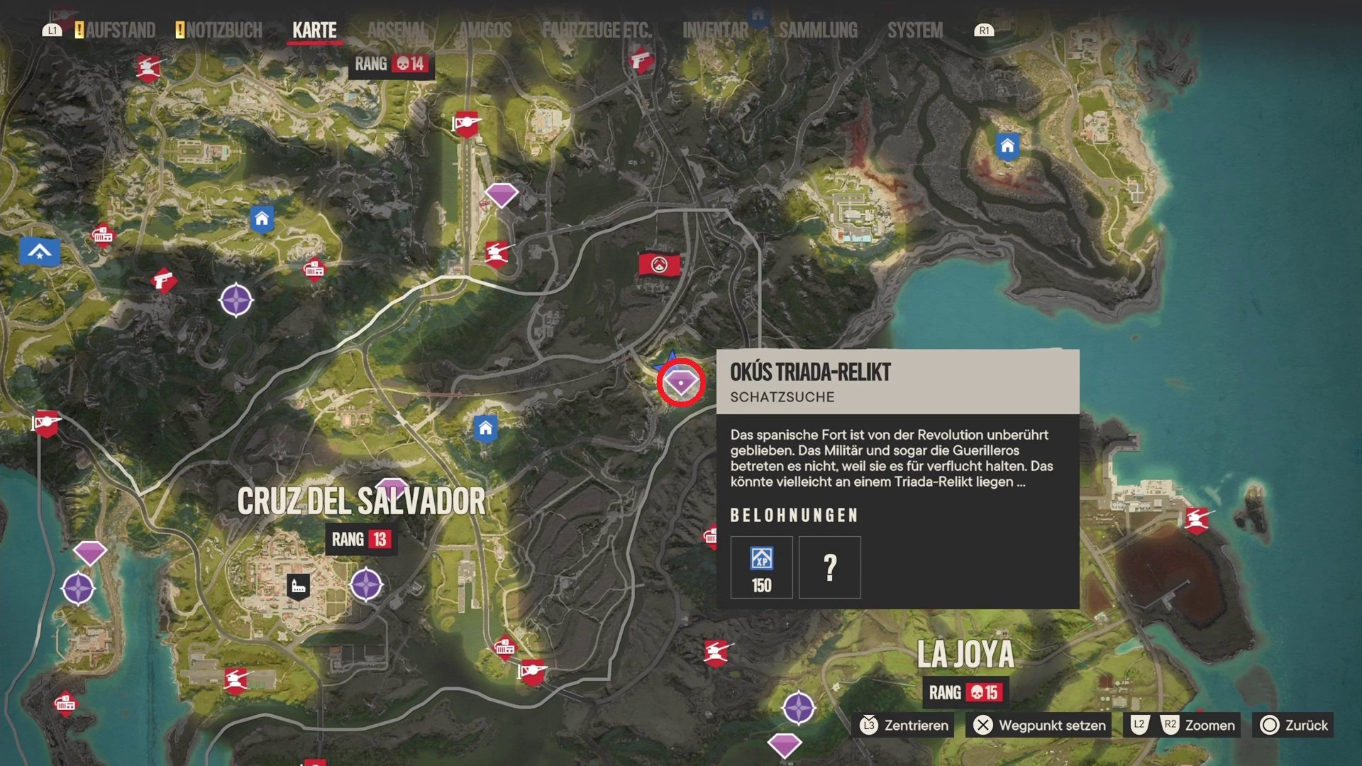 Far Cry 6 Sammle Die 3 Triada Relikte Far Cry 6: Triada-Relikte finden und Triada-Segen abschließen
