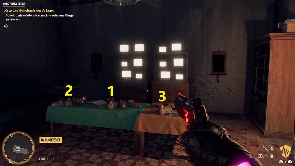 Presses the keys in the order shown (Far Cry 6).