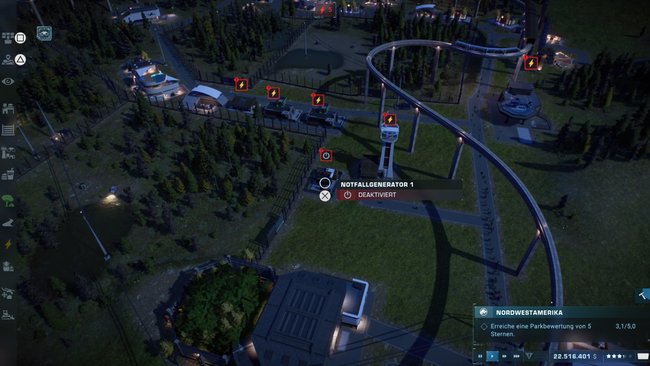 Deaktivierter Notfallgenerator in Jurassic World Evolution 2