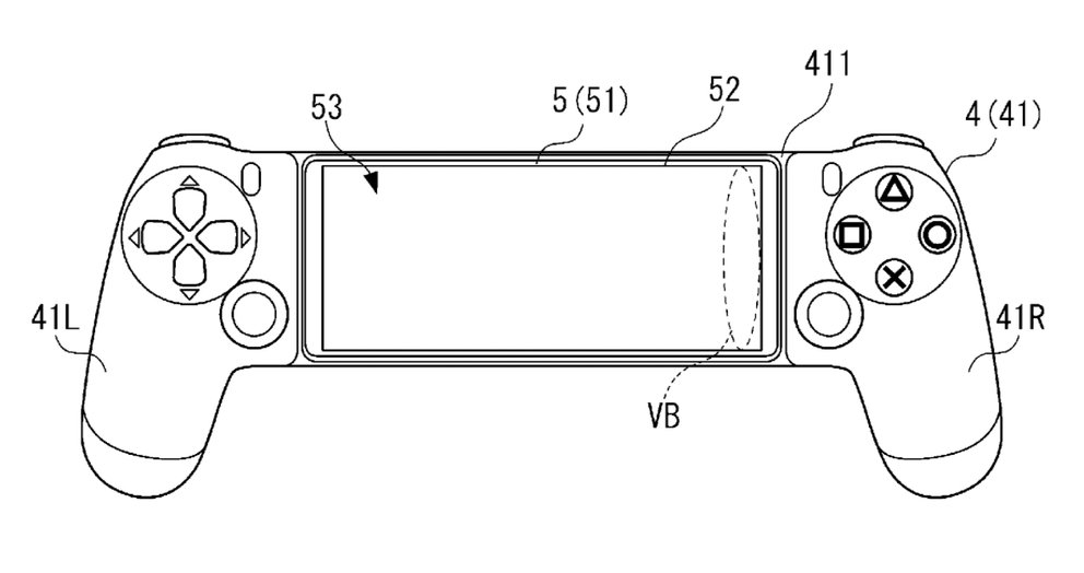 PS4 mobile phone controller patent application concept drawing