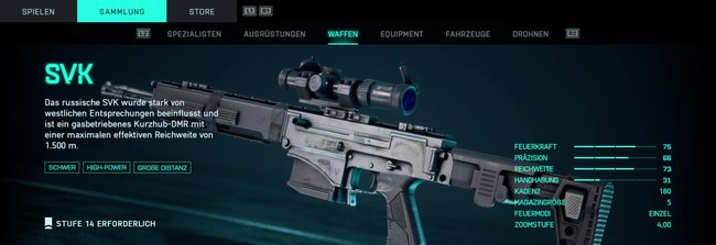 Das SVK ist zurzeit das beste halbautomatische Gewehr in Battlefield 2042.