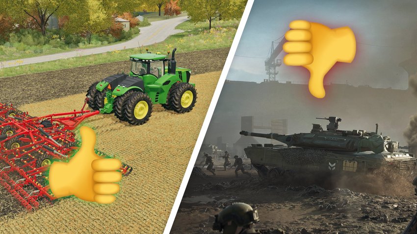 Auf Steam ist der Farming Simulator 22 beliebter als Battlefield 2042.