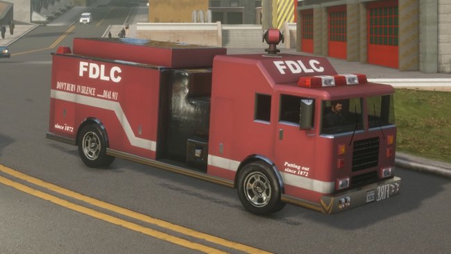 Der Feuerwehrwagen in GTA 3 (Definitive Edition).