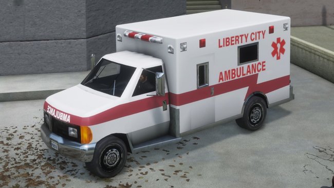 Der Krankenwagen in GTA 3 (Definitive Edition).