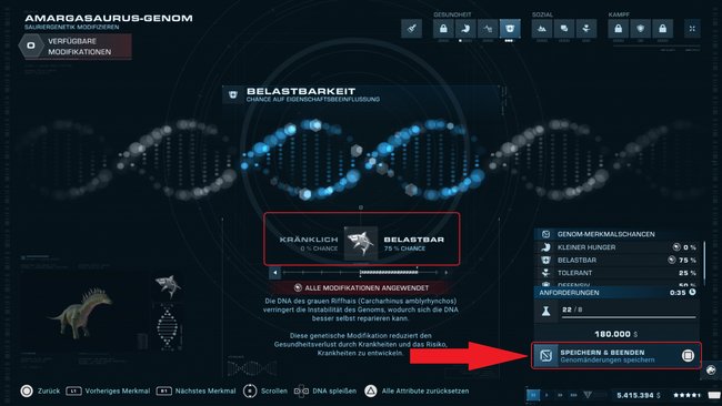 Genmodifikation in Jurassic World Evolution 2