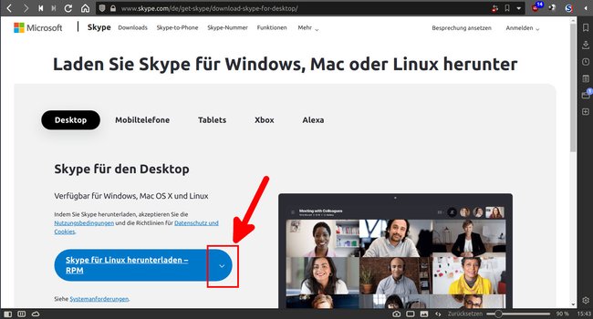 Über die Skype-Webseite könnt ihr Skype ebenfalls herunterladen und installieren. Bild: GIGA