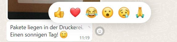 Whatsapp reactions