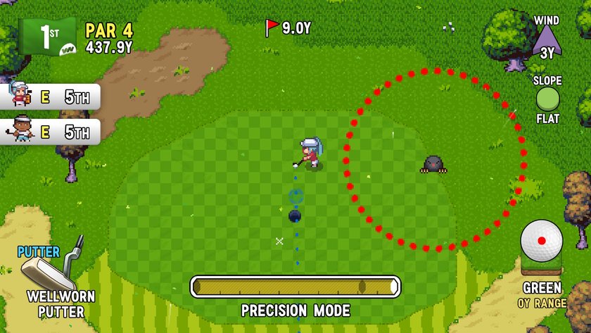 In Golf Story lassen sich die Abschläge besonders präzise justieren.