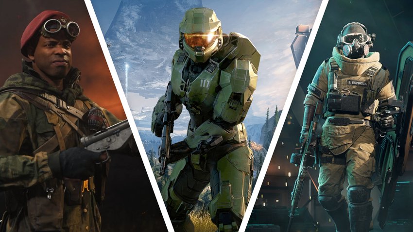Mit Call of Duty, Halo und Battlefield brachten gleich 3 Shooter-Größen im Jahr 2021 neue Spiele auf den Markt