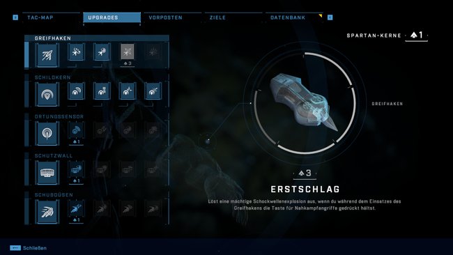 Als kleines Rollenspielelement gibt es in Halo Infinite Upgrades für die Fähigkeiten des Master Chief.