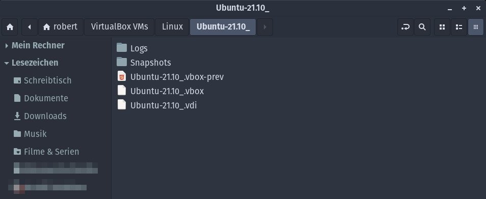 In diesem Ordner ist die angelegte virtuelle Maschine mit Ubuntu gespeichert. Bild: GIGA
