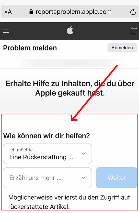 iphone-gekaufte-app-zurueckgeben