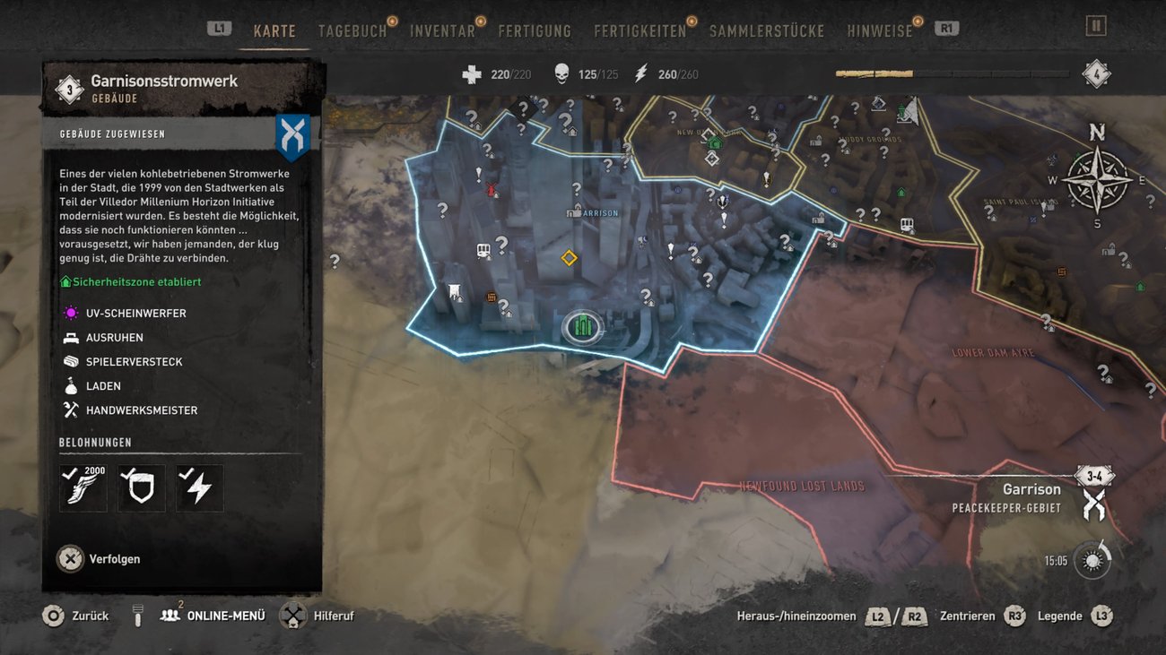 Dying Light 2 Garrison Stromwerk Safe Fundorte der Stromwerke in Dying Light 2: Stay Human