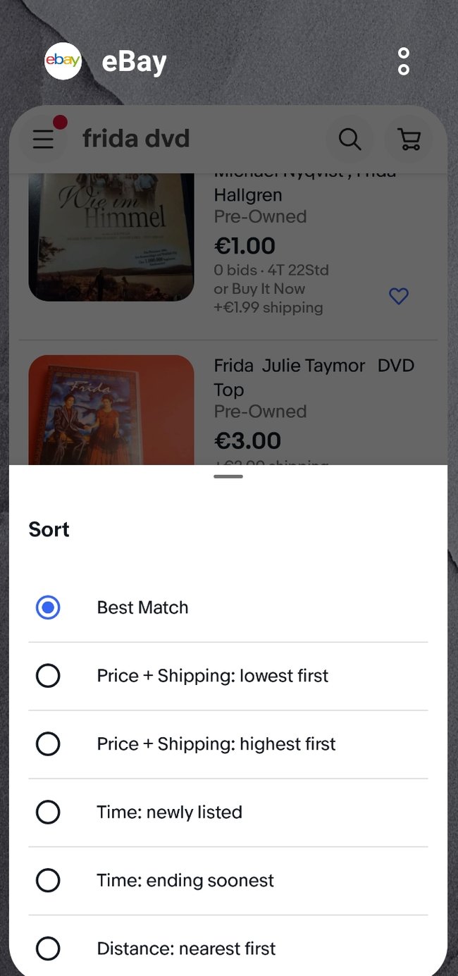 eBay App englisch