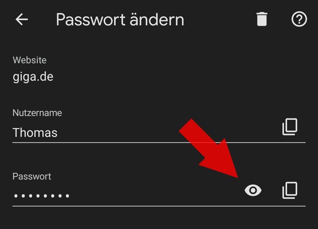 Chrome Passwort anzeigen Smartphone App