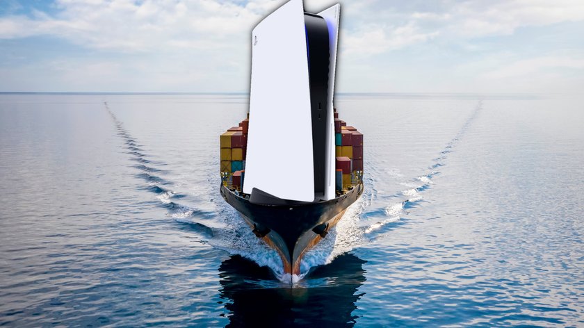 PlayStation 5 auf Containerschiff