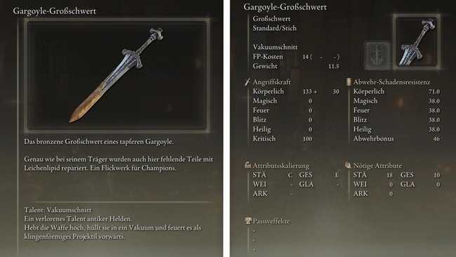 Gargoyle-Großschwert in Elden Ring