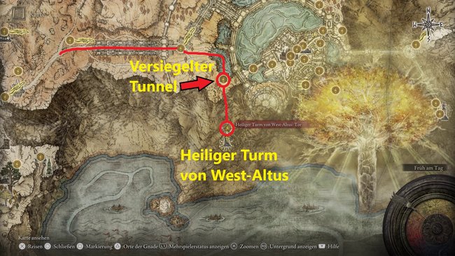 Kämpft euch durch den Dungeon "Versiegelter Tunnel", um zum Turm von West-Altus zu gelangen (Quelle: Screenshot GIGA).