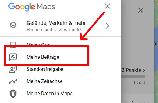 Google Maps Meine Beiträge