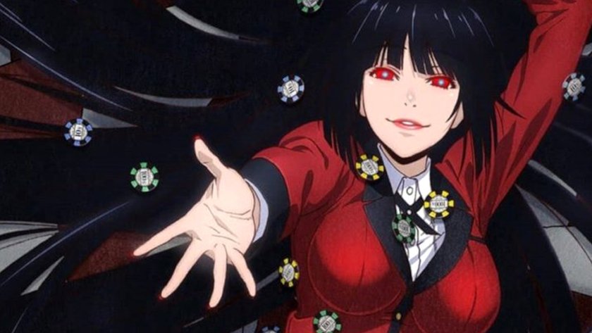 Zu sehen ist die Protagonistin von Kakegurui.