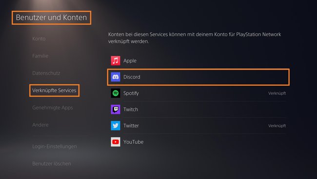 Ihr könnt die Konten auf eurer PS5 verknüpfen. (Bildquelle: Screenshot GIGA)