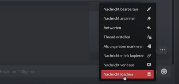 Discord Nachricht löschen