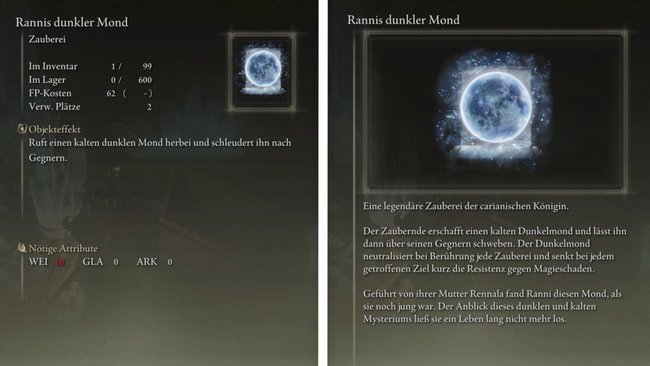 In Chelonas Turm bekommt ihr als Belohnung den legendären Zauber "Rannis dunkler Mond" (Quelle: Screenshot GIGA).