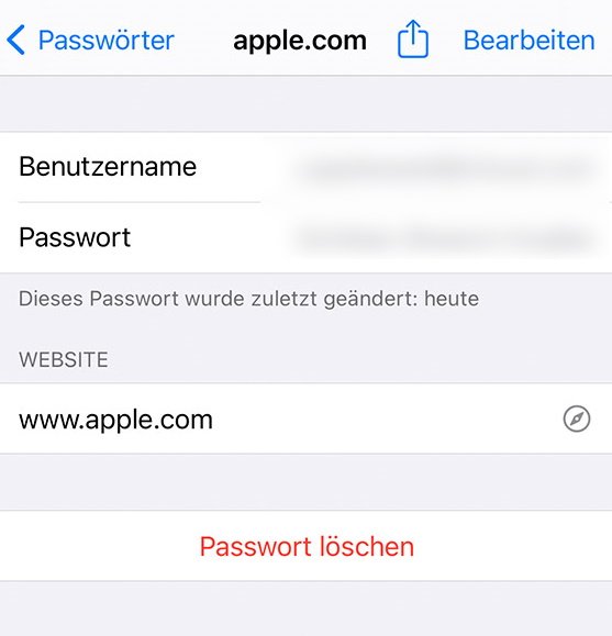 iPhone Passwort anzeigen Safari